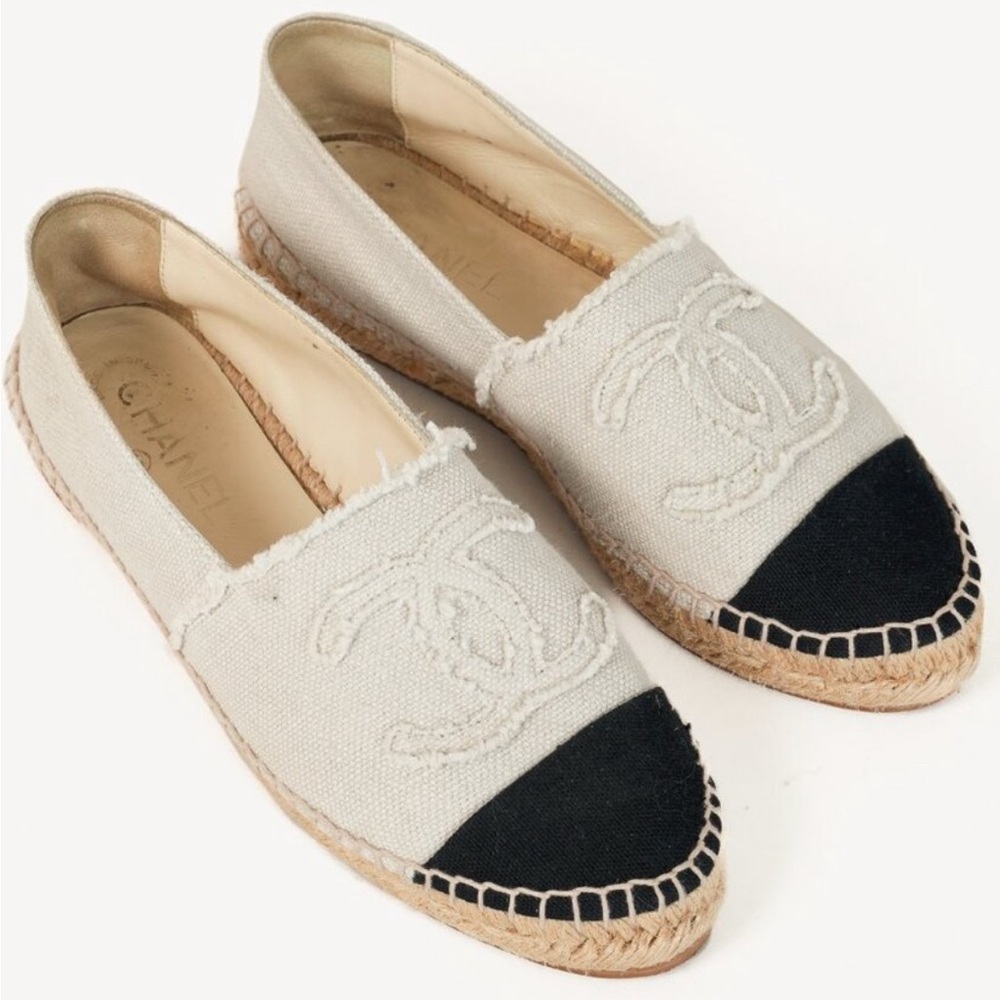 CHANEL Canvas Espadrilles, Lambskin insoles